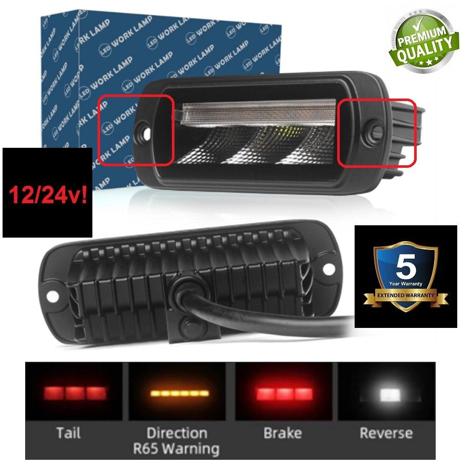 LED REFLEKTOR - RADNO SVETLO (RIKVERC, STROB, STOP, POZICIJA) 15.5x5.5cm 30W Ugradna lampa Beograd Zemun